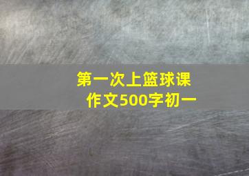 第一次上篮球课作文500字初一