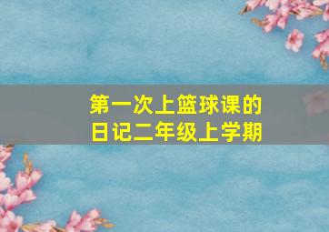 第一次上篮球课的日记二年级上学期