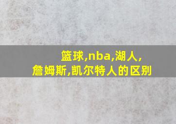 篮球,nba,湖人,詹姆斯,凯尔特人的区别