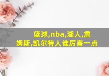 篮球,nba,湖人,詹姆斯,凯尔特人谁厉害一点