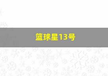 篮球星13号