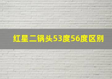 红星二锅头53度56度区别