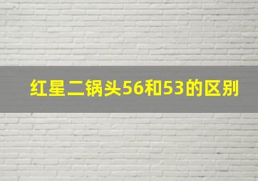 红星二锅头56和53的区别