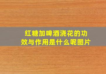 红糖加啤酒浇花的功效与作用是什么呢图片