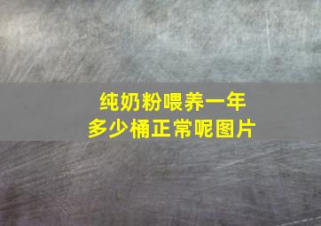 纯奶粉喂养一年多少桶正常呢图片