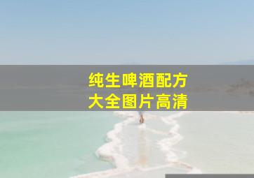 纯生啤酒配方大全图片高清