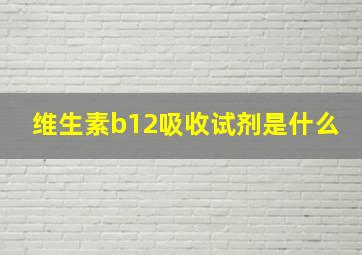 维生素b12吸收试剂是什么