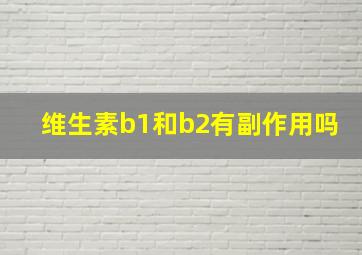 维生素b1和b2有副作用吗