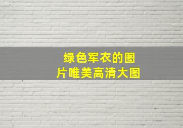 绿色军衣的图片唯美高清大图