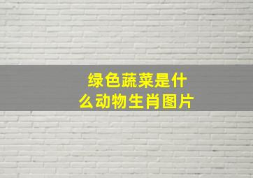 绿色蔬菜是什么动物生肖图片