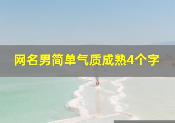 网名男简单气质成熟4个字