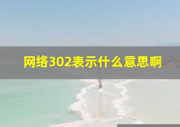 网络302表示什么意思啊