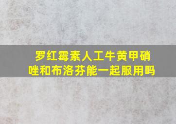 罗红霉素人工牛黄甲硝唑和布洛芬能一起服用吗