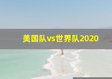 美国队vs世界队2020