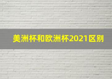 美洲杯和欧洲杯2021区别