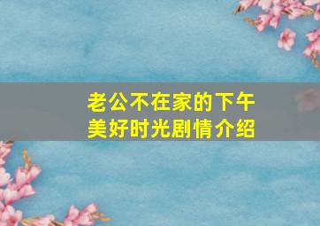 老公不在家的下午美好时光剧情介绍