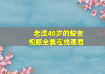 老鹰40岁的蜕变视频全集在线观看