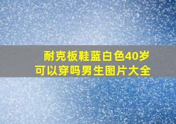 耐克板鞋蓝白色40岁可以穿吗男生图片大全