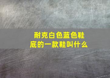 耐克白色蓝色鞋底的一款鞋叫什么