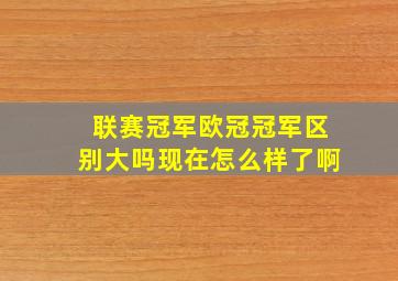 联赛冠军欧冠冠军区别大吗现在怎么样了啊