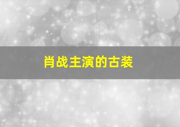 肖战主演的古装