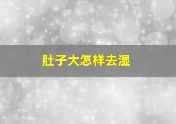 肚子大怎样去湿