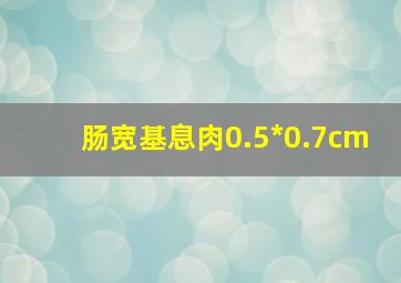 肠宽基息肉0.5*0.7cm