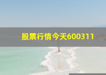 股票行情今天600311