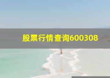 股票行情查询600308