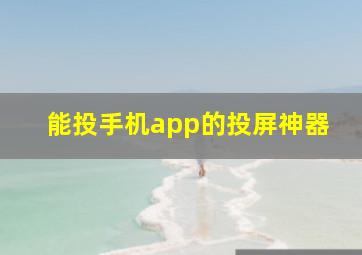 能投手机app的投屏神器