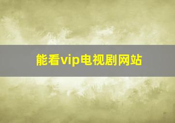 能看vip电视剧网站