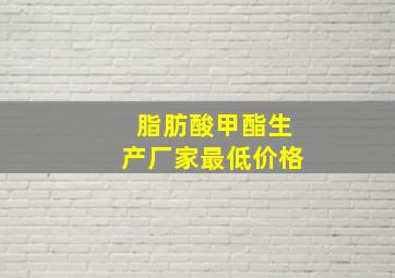 脂肪酸甲酯生产厂家最低价格