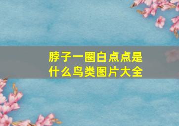 脖子一圈白点点是什么鸟类图片大全