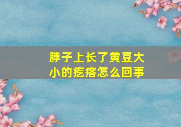 脖子上长了黄豆大小的疙瘩怎么回事