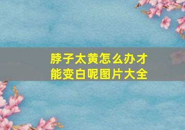 脖子太黄怎么办才能变白呢图片大全