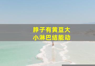 脖子有黄豆大小淋巴结能动