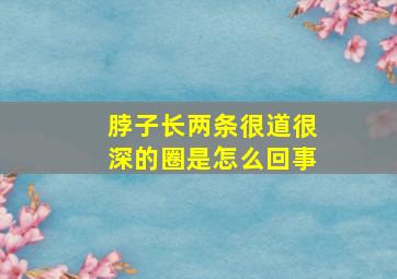 脖子长两条很道很深的圈是怎么回事