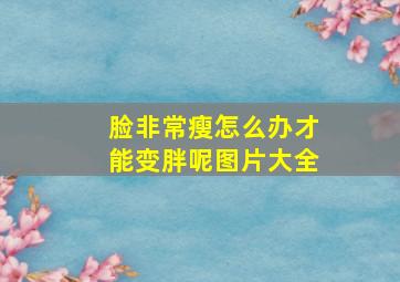 脸非常瘦怎么办才能变胖呢图片大全