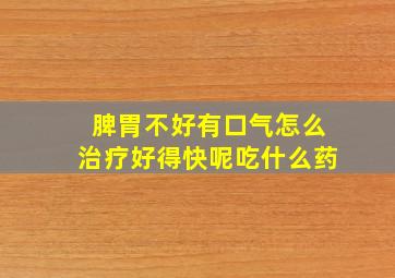 脾胃不好有口气怎么治疗好得快呢吃什么药