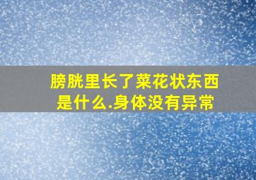 膀胱里长了菜花状东西是什么.身体没有异常