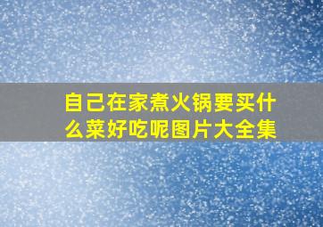 自己在家煮火锅要买什么菜好吃呢图片大全集