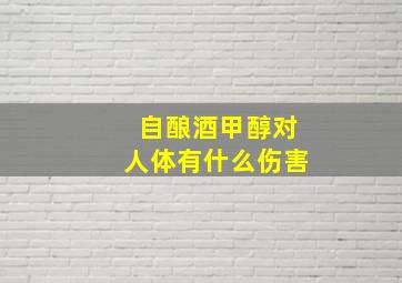 自酿酒甲醇对人体有什么伤害