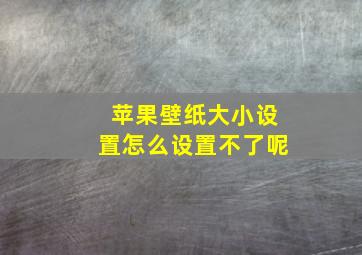 苹果壁纸大小设置怎么设置不了呢