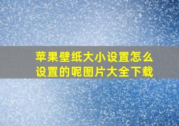 苹果壁纸大小设置怎么设置的呢图片大全下载