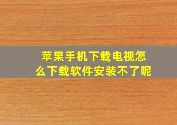 苹果手机下载电视怎么下载软件安装不了呢