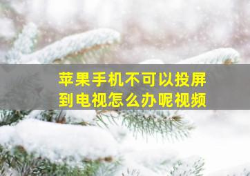 苹果手机不可以投屏到电视怎么办呢视频