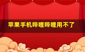 苹果手机哔哩哔哩用不了