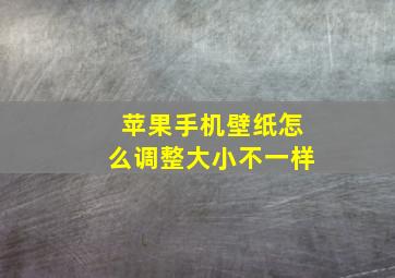 苹果手机壁纸怎么调整大小不一样