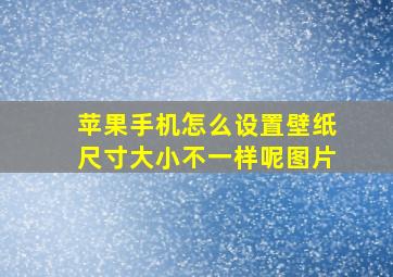 苹果手机怎么设置壁纸尺寸大小不一样呢图片