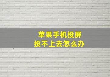 苹果手机投屏投不上去怎么办